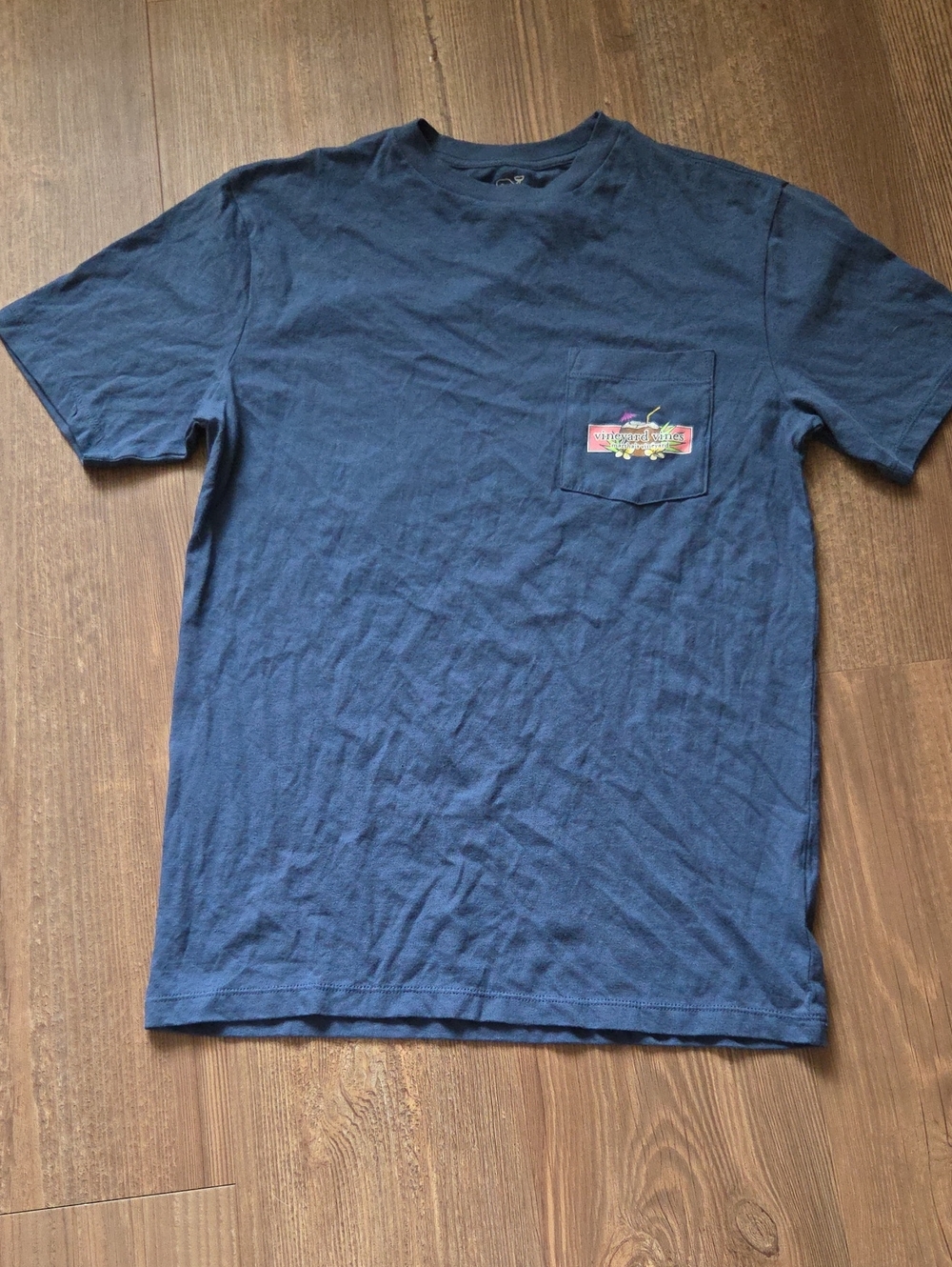 Vineyard Vines Navy Short Sleeve Pocket Tee with Logo Patch
